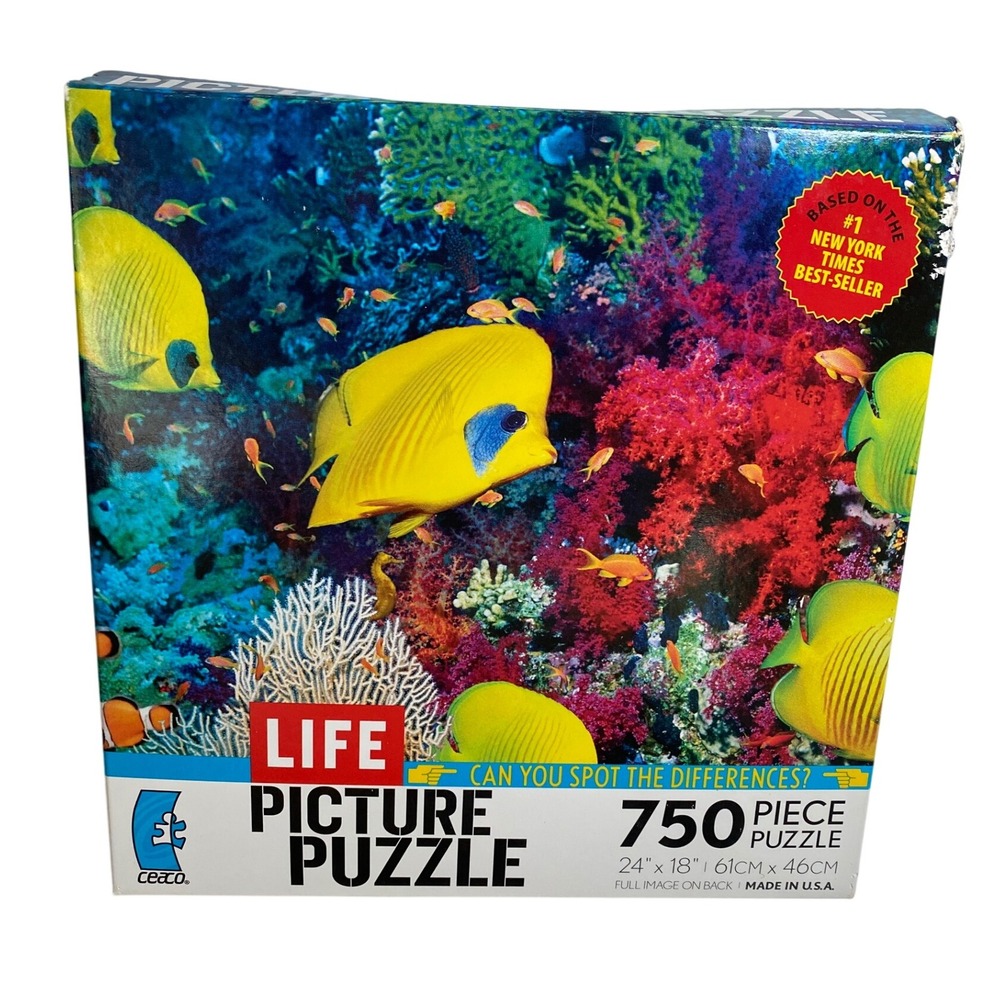 Ceaco Life Picture Puzzle Finding Nemo 750 Piece Jigsaw Coral Reef Fish Complete